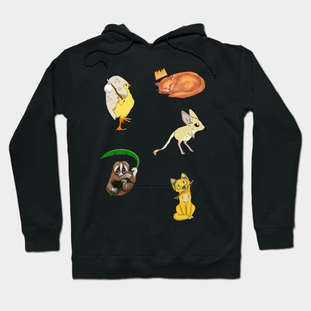 Cute Animals Selection Pack Hoodie by DesignsBySaxton